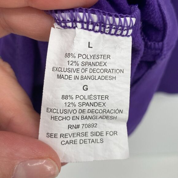 Layer 8 Performance Purple 1/4 Zip Long Sleeve Running Jacket Qwick-Dry Large - Picture 4 of 9